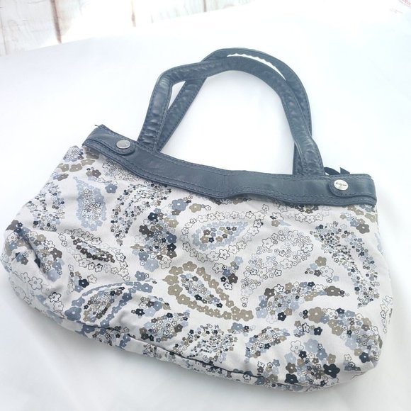 thirty-one Handbags - Thirty One Womens White Floral Inner Pockets Double Handles Shoulder Bag